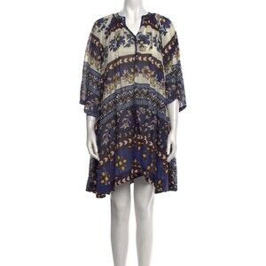 CAROLINA K New Amala‎ Dress SMALL Maxi Floral 100% ORGANIC COTTON 224D07
